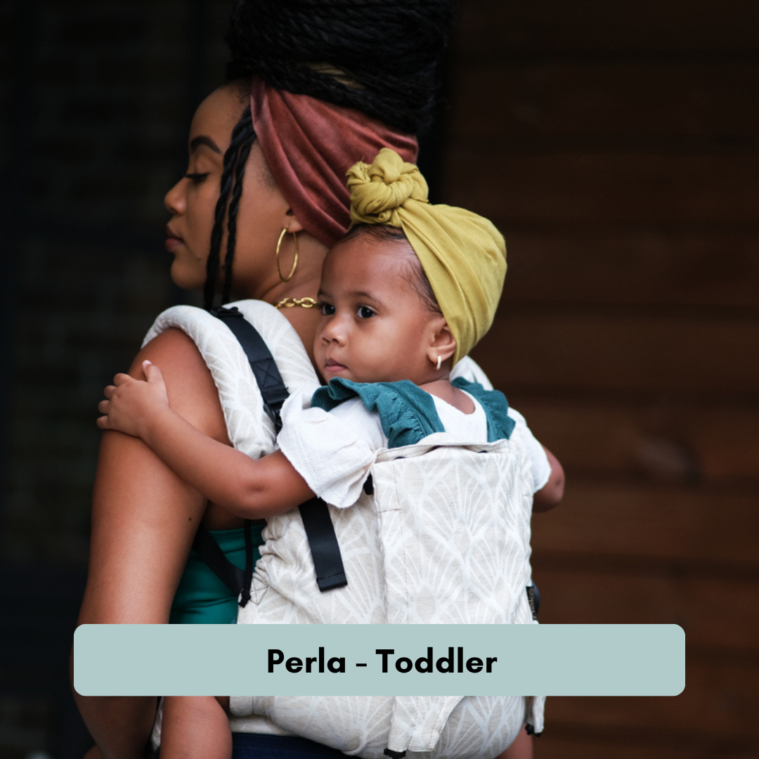 Neko Switch Trage mit verstellbarem Rückenpanel und gepolsterten Schultergurten. Perla Toddler