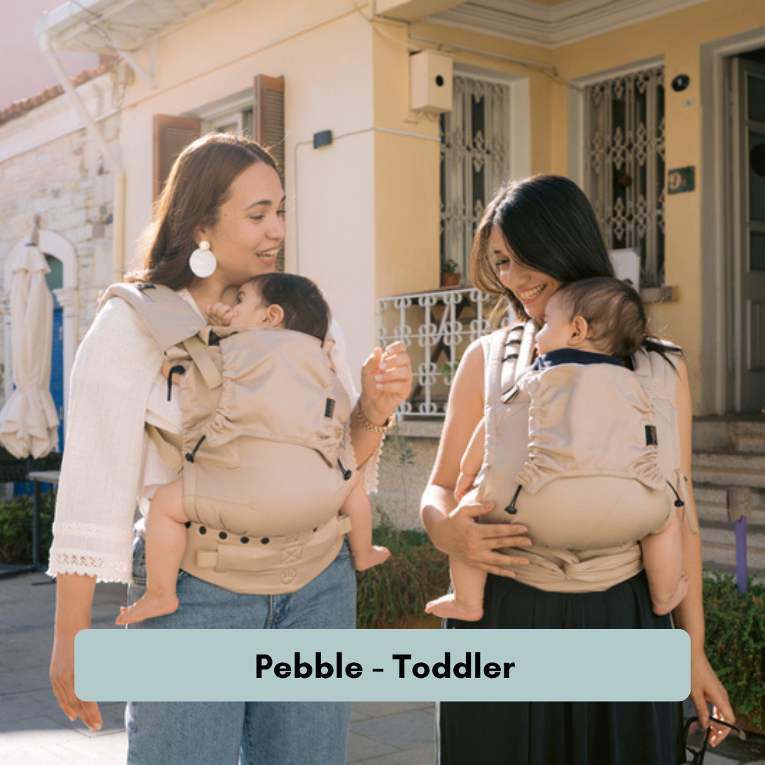 Neko Switch Trage mit verstellbarem Rückenpanel und gepolsterten Schultergurten. Pebble Toddler
