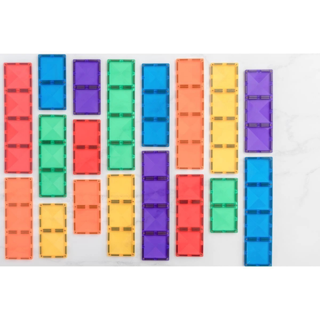 CONNETIX Rainbow Rectangle Pack – 18-teiliges Magnetbaustein-Set