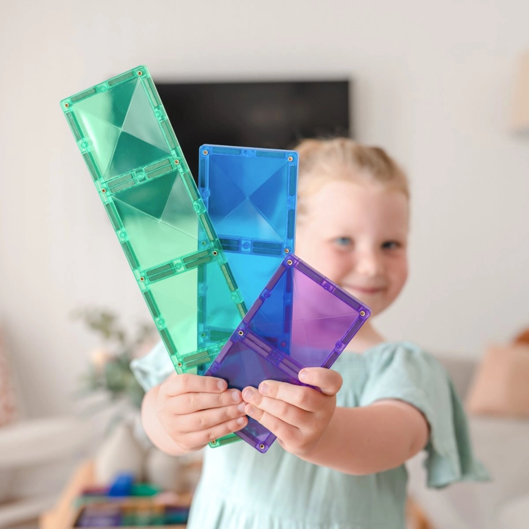 CONNETIX Rainbow Rectangle Pack – 18-teiliges Magnetbaustein-Set