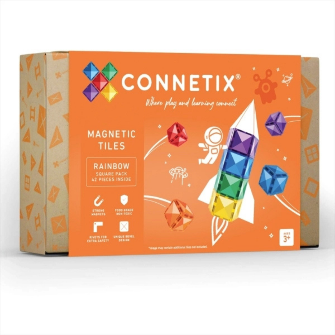 Connetix Magnetbausteine Rainbow Square Pack - 42 Teile