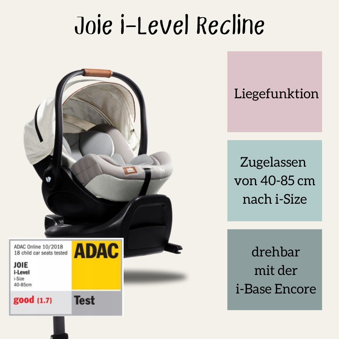 i-Level™ Recline - drehbare Babyschale mit Liegefunktion - Joie