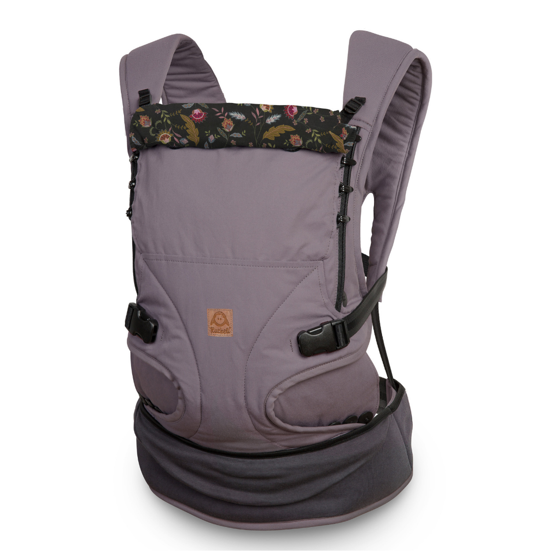 Detailaufnahme der Ruckeli Special Edition mit verstellbarem Steg und flachen Schultergurten. Moonscape Flower