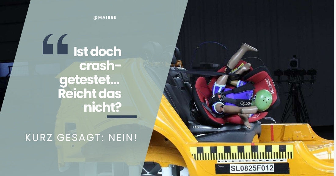 Kindersitz im Crashtest zur Erklärung der Unterschiede zwischen R129, ADAC und Plus Test