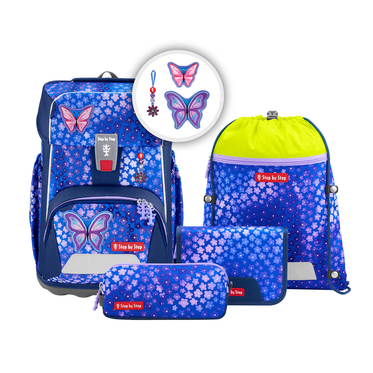Step by Step GIANT Schulranzen – Butterfly Maja (5-tlg. Set)