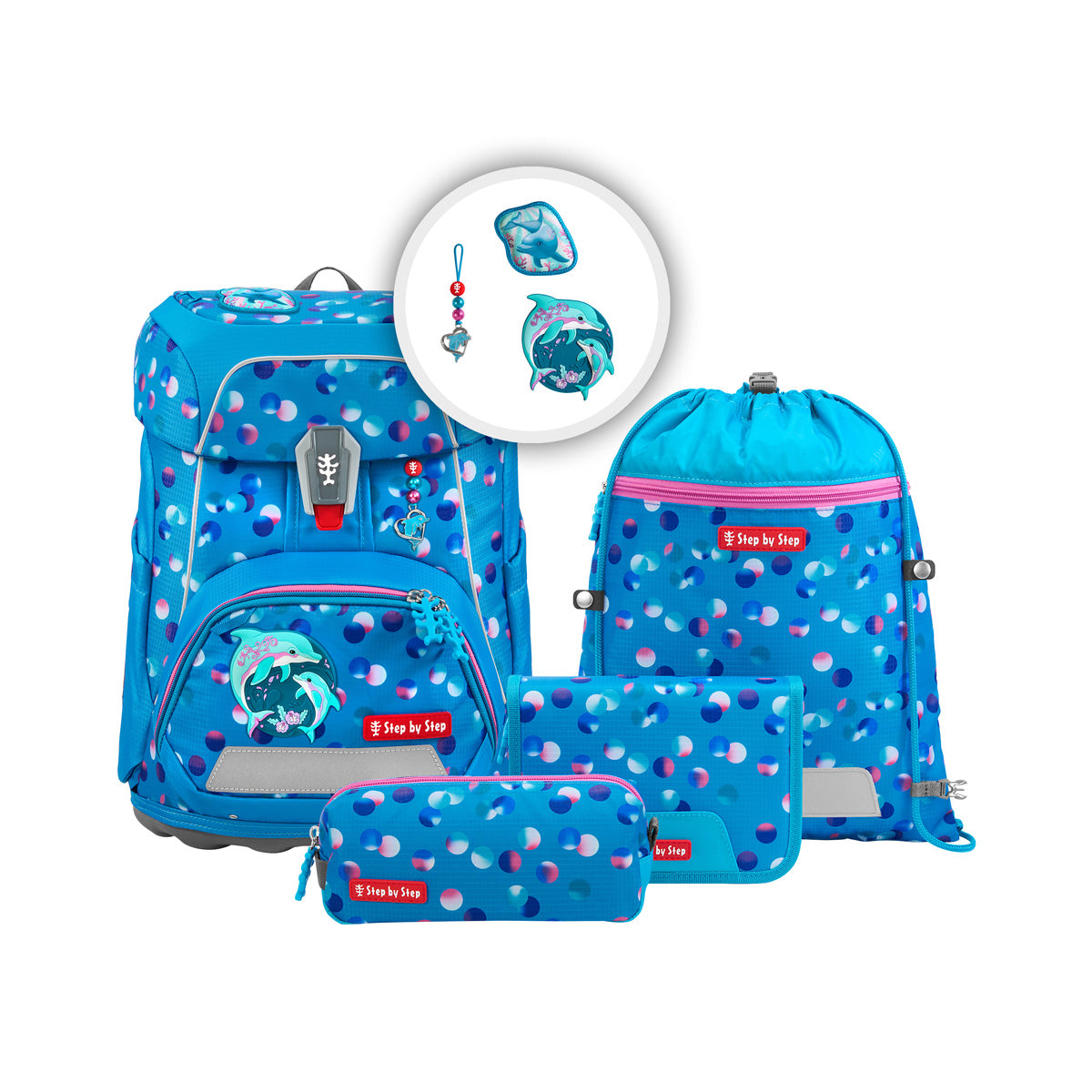Step by Step FIT Schulranzen – Dolphin Finja (5-tlg. Set)