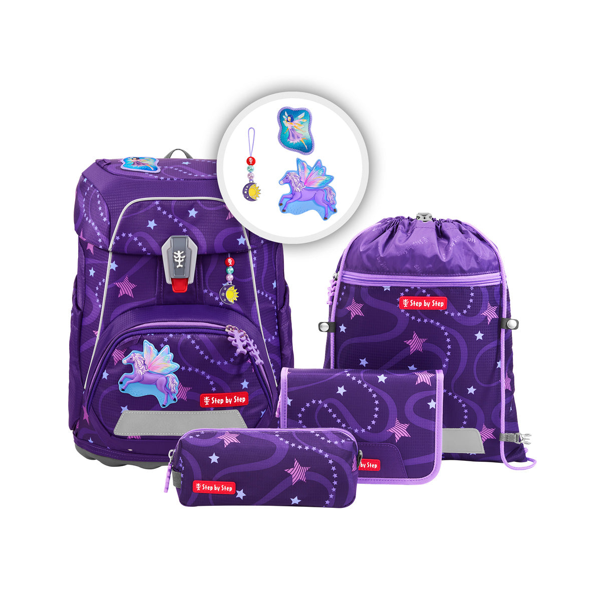 Step by Step FIT Schulranzen – Pegasus Emily (5-tlg. Set)