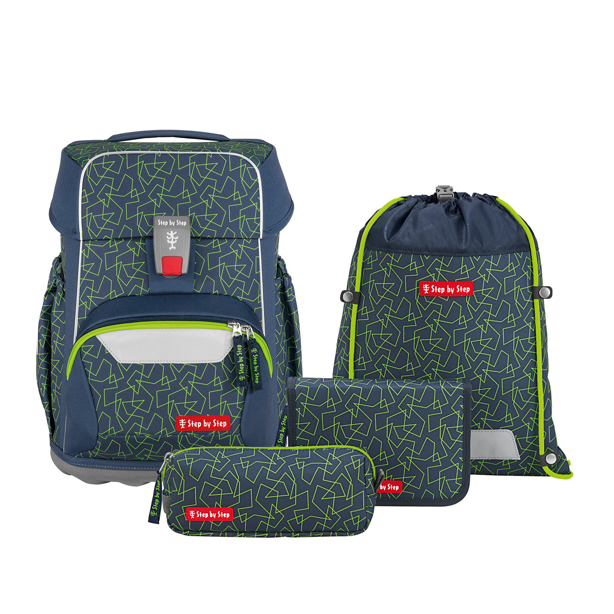 Step by Step BASIS Green Geometric Schulranzen