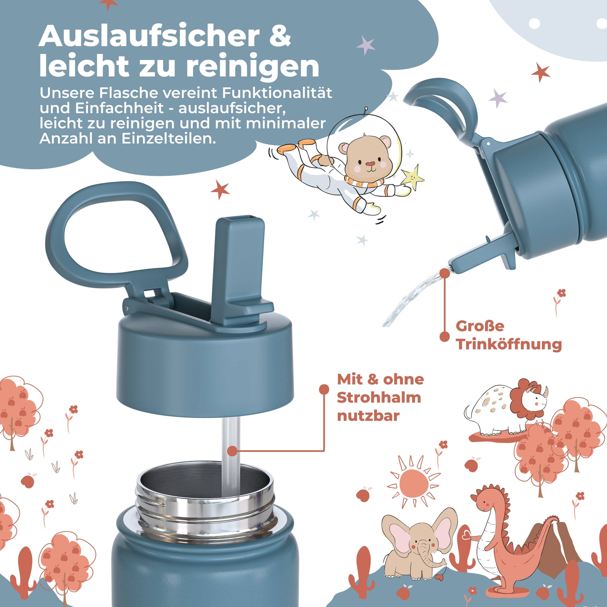 Thermo Kinder Trinkflasche Edelstahl - Feuerwehr
