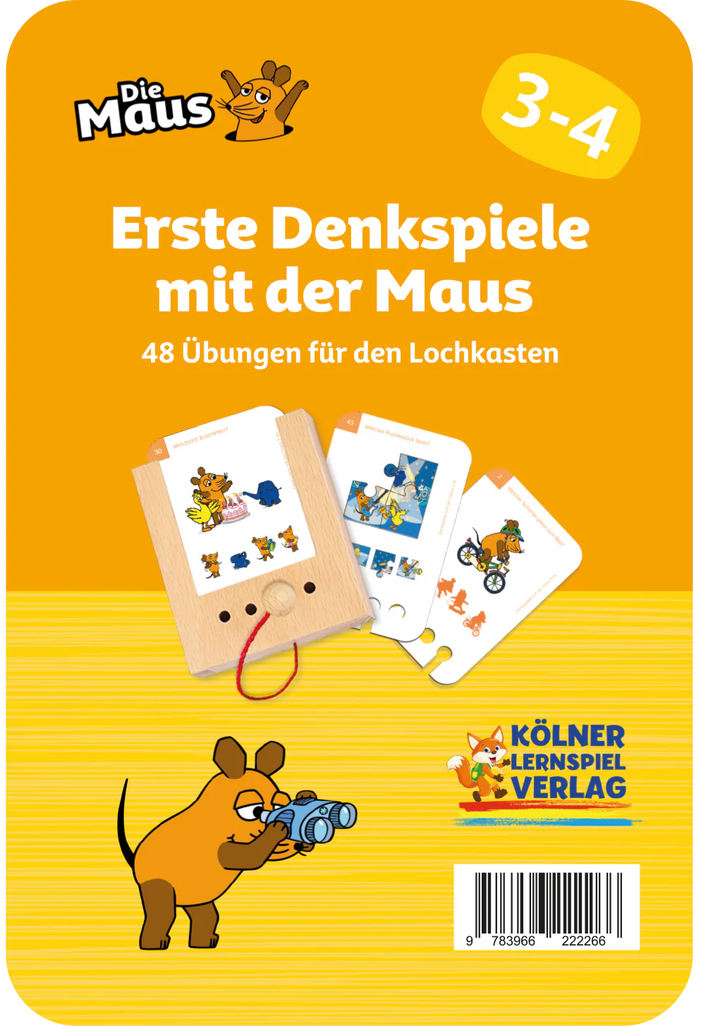 Erste Denkspiele mit der Maus – Kartensatz zum Lochkasten (3-4 Jahre)