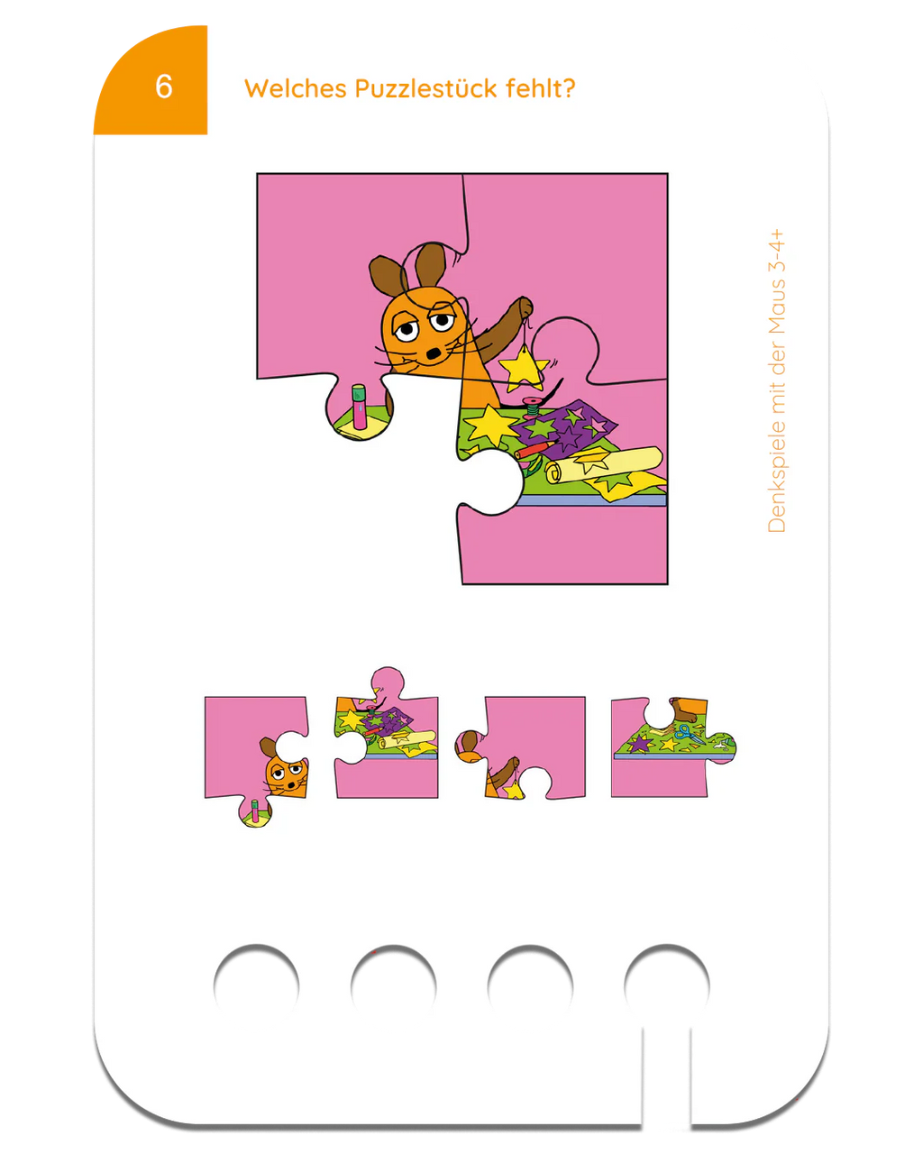 Erste Denkspiele mit der Maus – Kartensatz zum Lochkasten (3-4 Jahre)