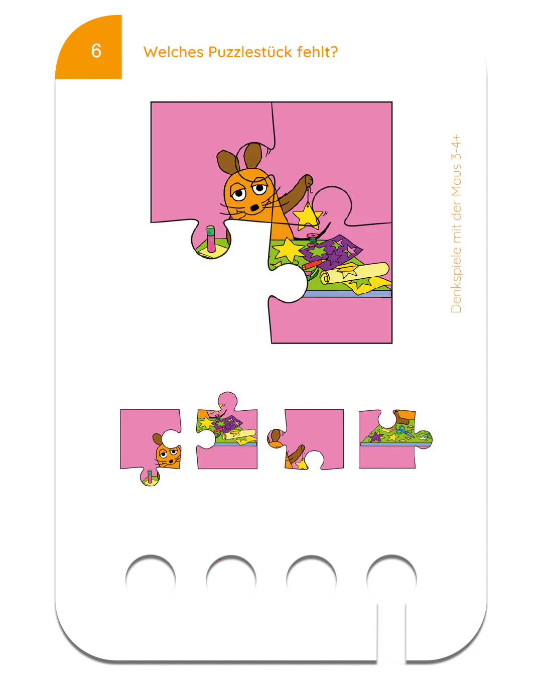 Erste Denkspiele mit der Maus – Kartensatz zum Lochkasten (3-4 Jahre)