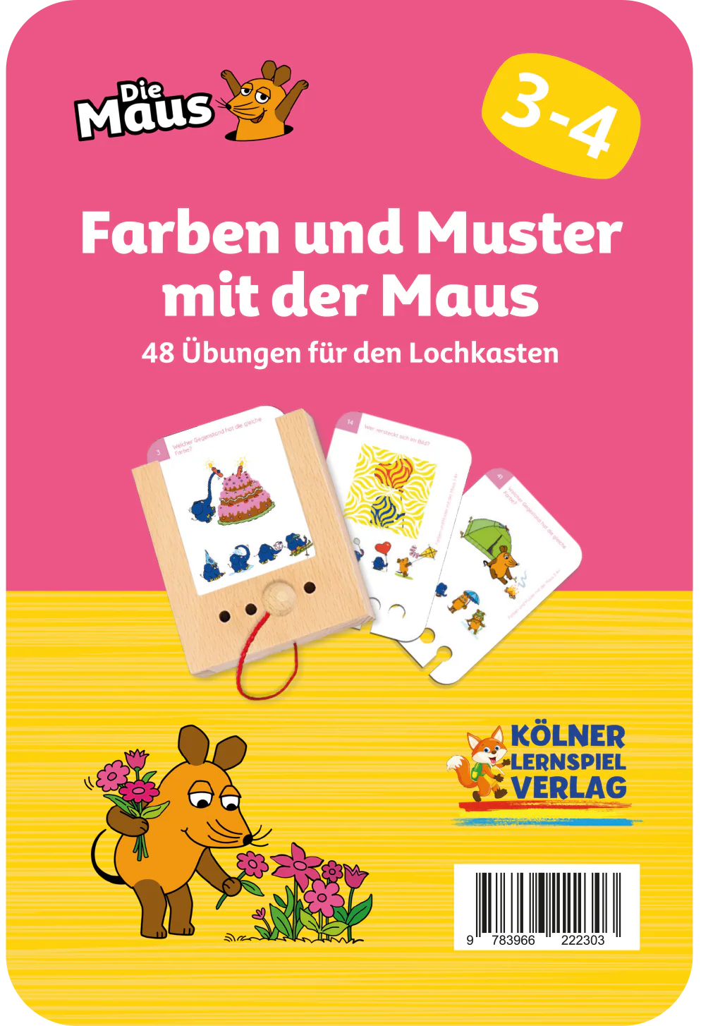 Farben & Muster mit der Maus – Kartensatz zum Lochkasten (4–5 Jahre)