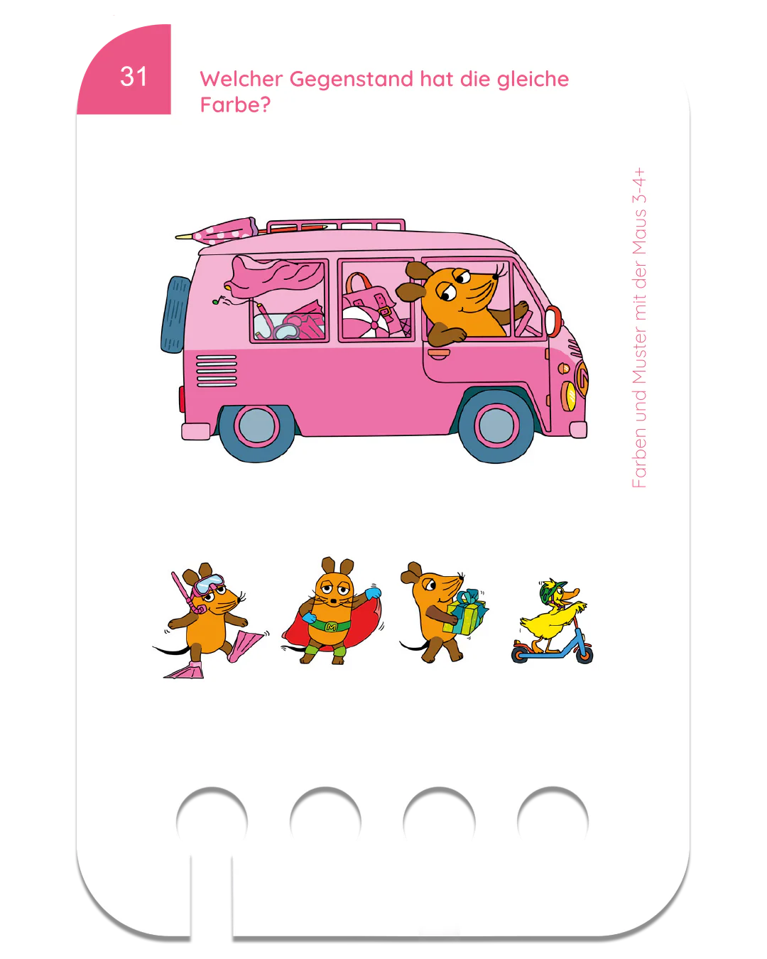 Farben & Muster mit der Maus – Kartensatz zum Lochkasten (4–5 Jahre)