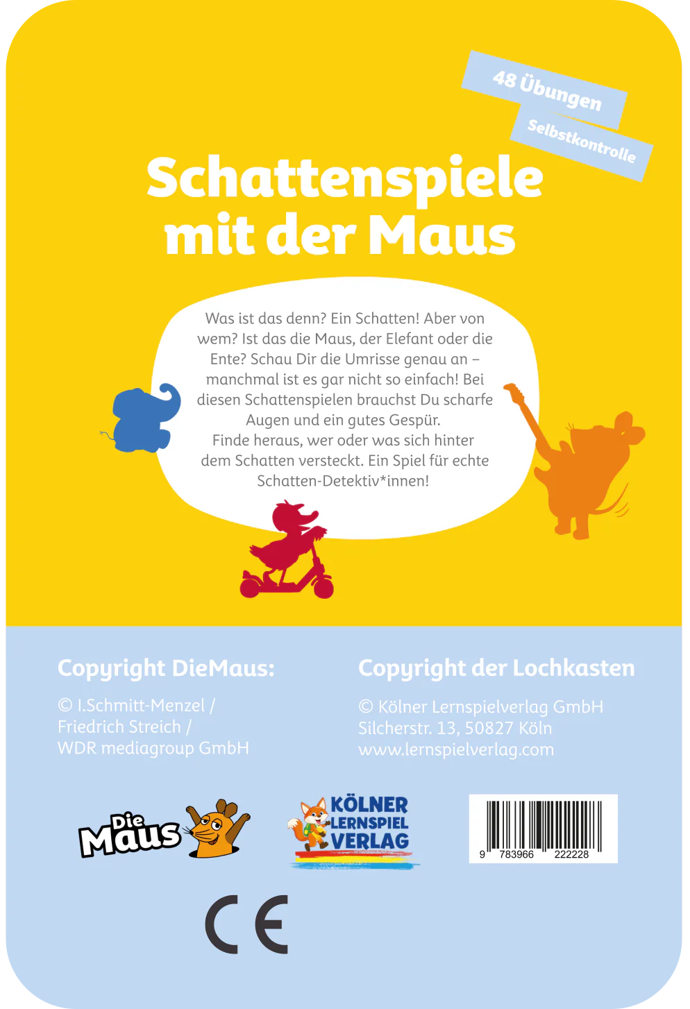 Schattenspiele mit der Maus – Kartensatz zum Lochkasten (3–4 Jahre)