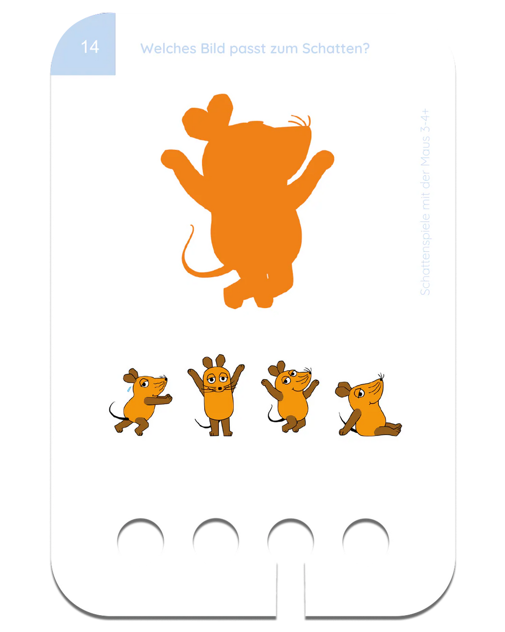 Schattenspiele mit der Maus – Kartensatz zum Lochkasten (3–4 Jahre)