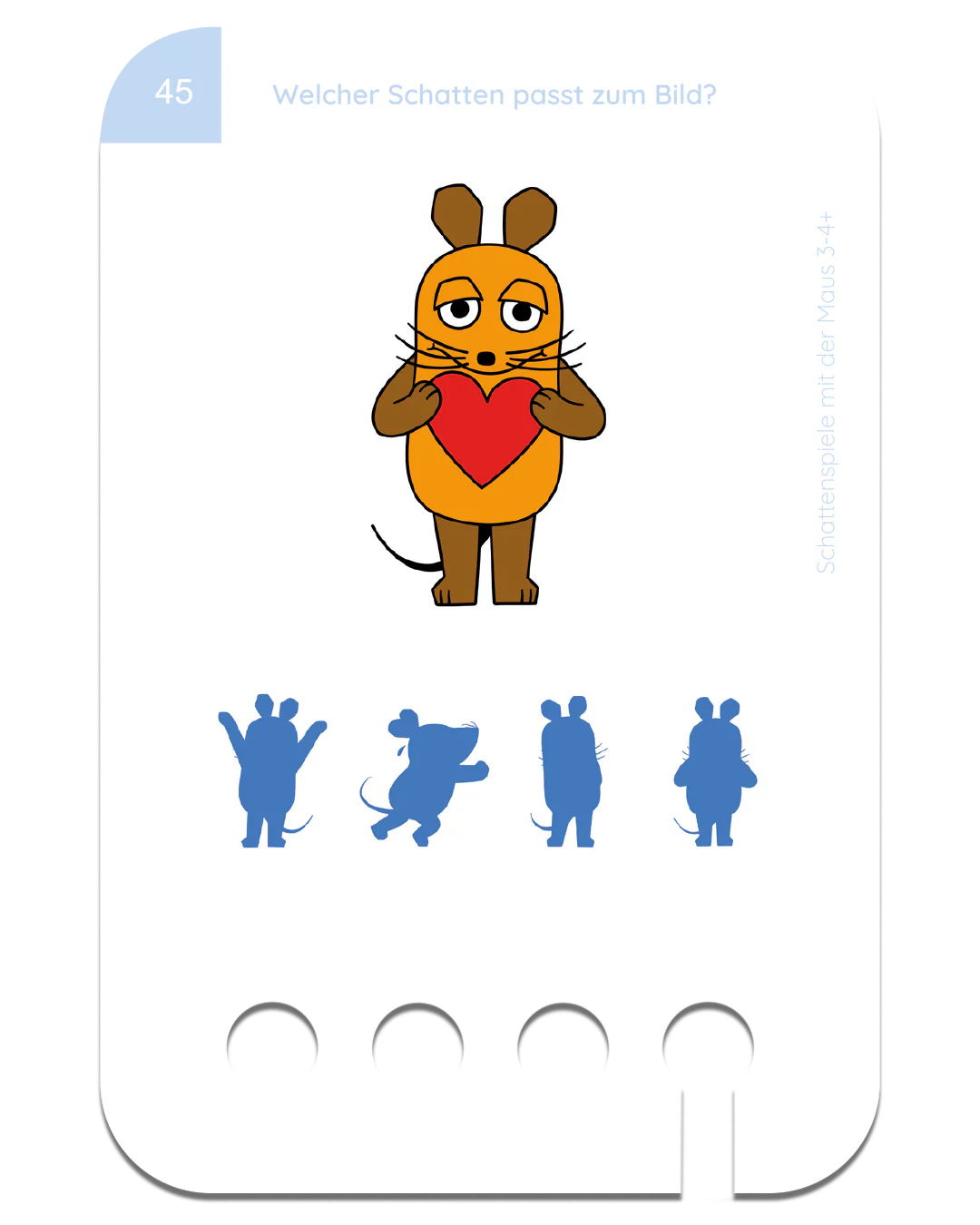 Schattenspiele mit der Maus – Kartensatz zum Lochkasten (3–4 Jahre)
