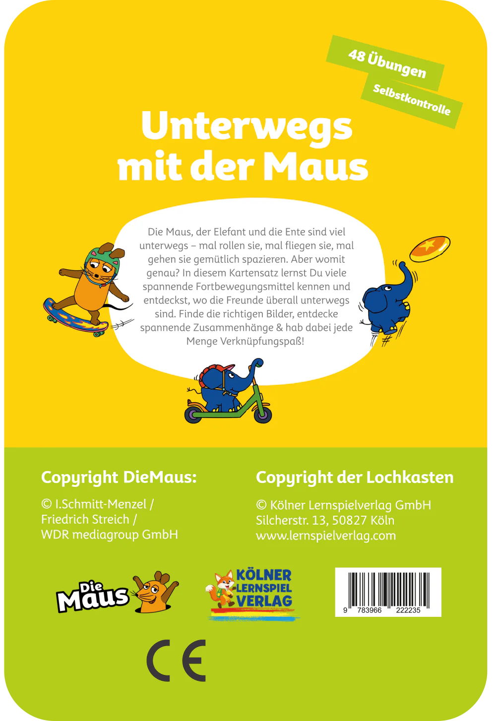 Unterwegs mit der Maus – Kartensatz zum Lochkasten (3-4 Jahre)