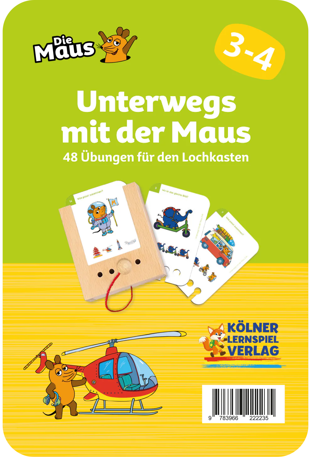 Unterwegs mit der Maus – Kartensatz zum Lochkasten (3-4 Jahre)