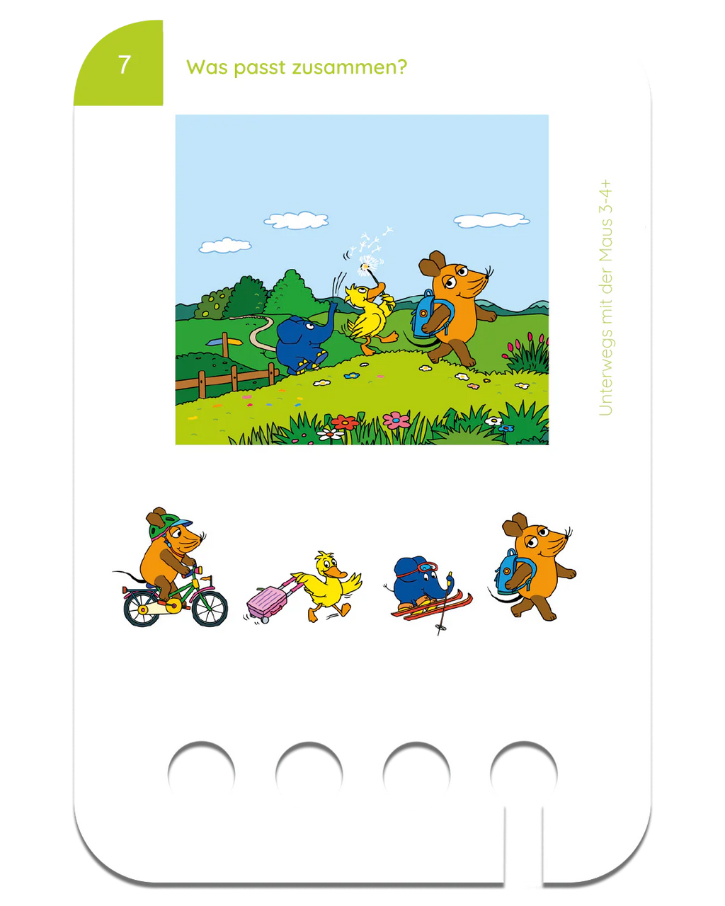 Unterwegs mit der Maus – Kartensatz zum Lochkasten (3-4 Jahre)