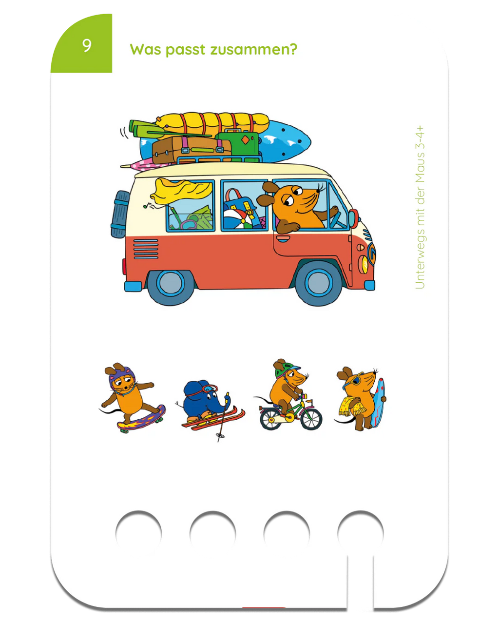 Unterwegs mit der Maus – Kartensatz zum Lochkasten (3-4 Jahre)
