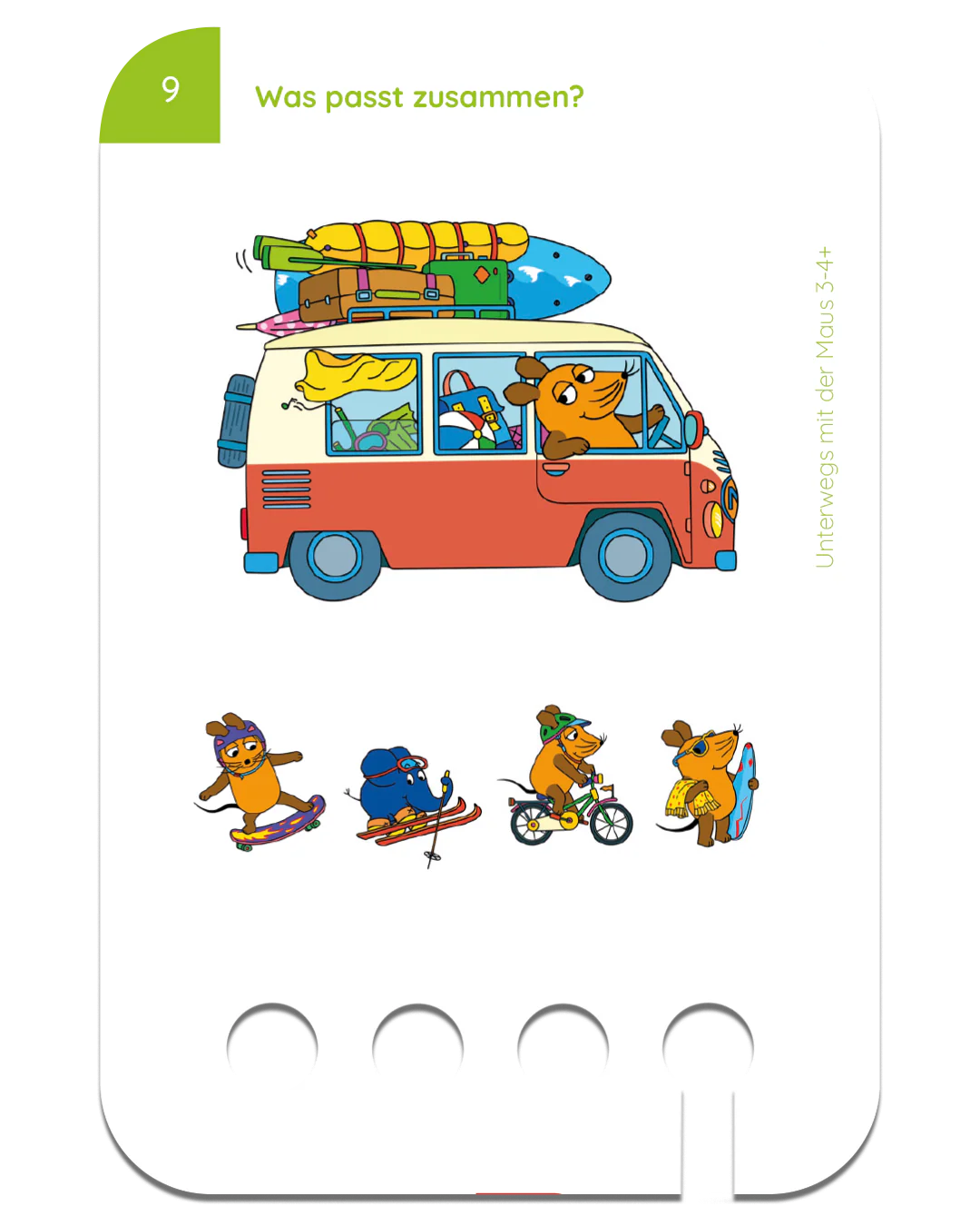 Unterwegs mit der Maus – Kartensatz zum Lochkasten (3-4 Jahre)