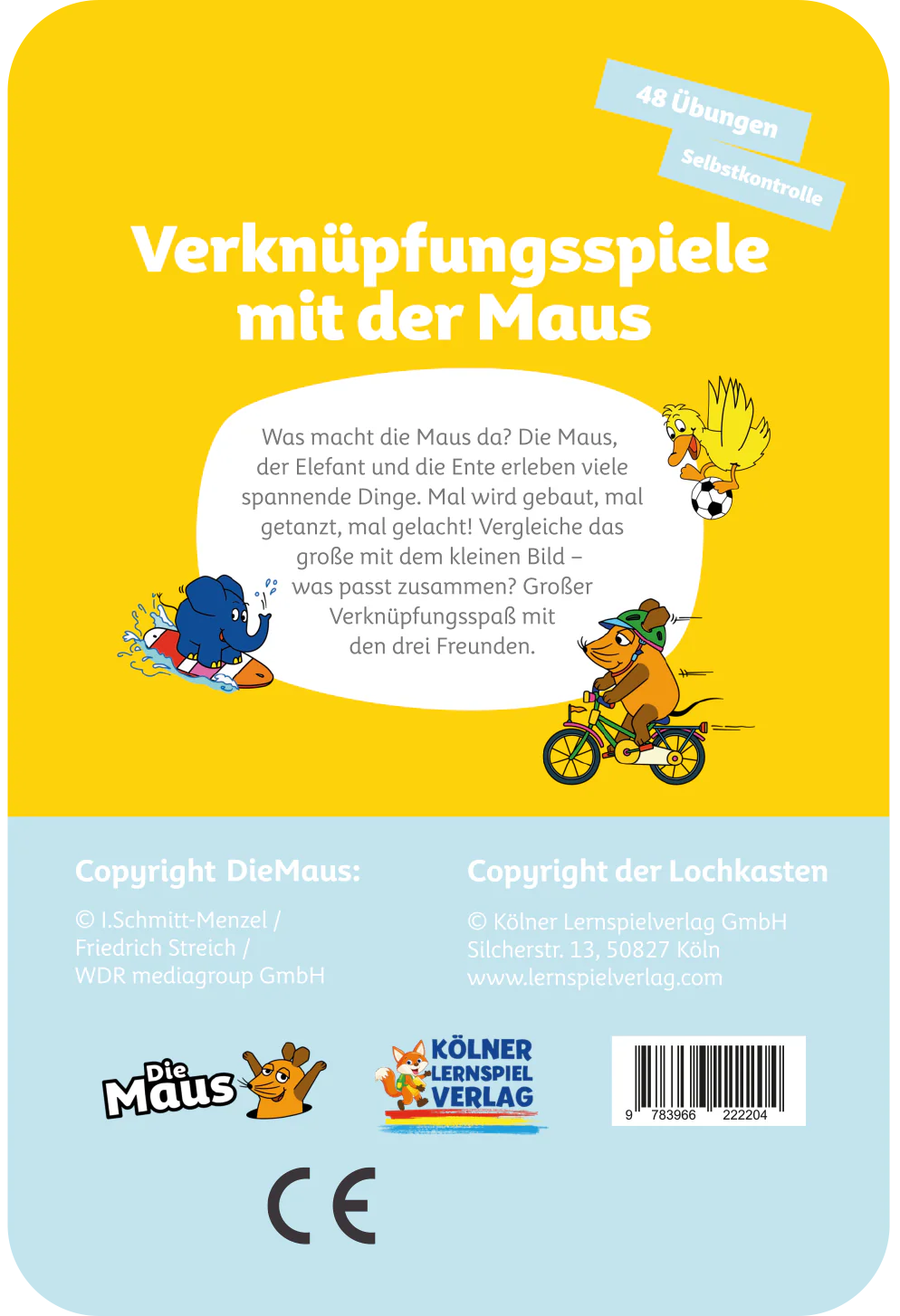 Verknüpfungsspiele mit der Maus – Kartensatz zum Lochkasten (3-4 Jahre)