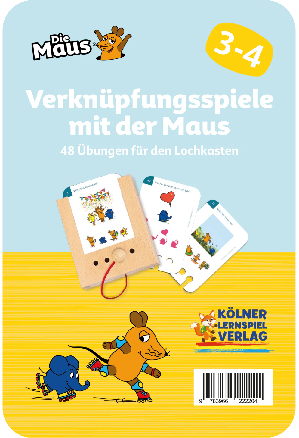Verknüpfungsspiele mit der Maus – Kartensatz zum Lochkasten (3-4 Jahre)