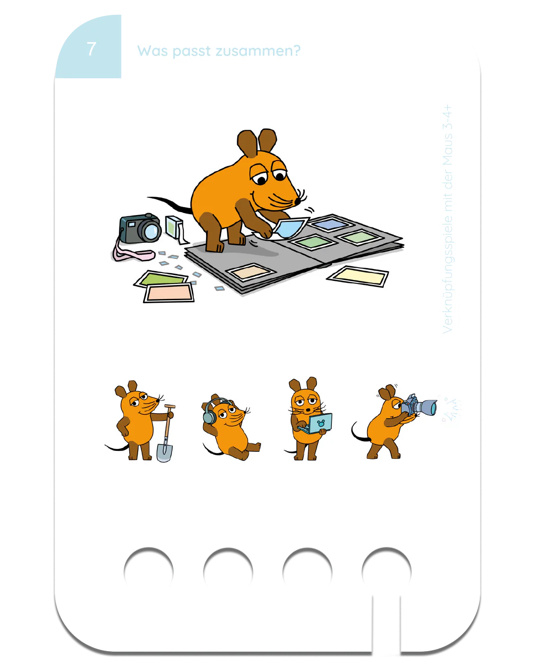 Verknüpfungsspiele mit der Maus – Kartensatz zum Lochkasten (3-4 Jahre)