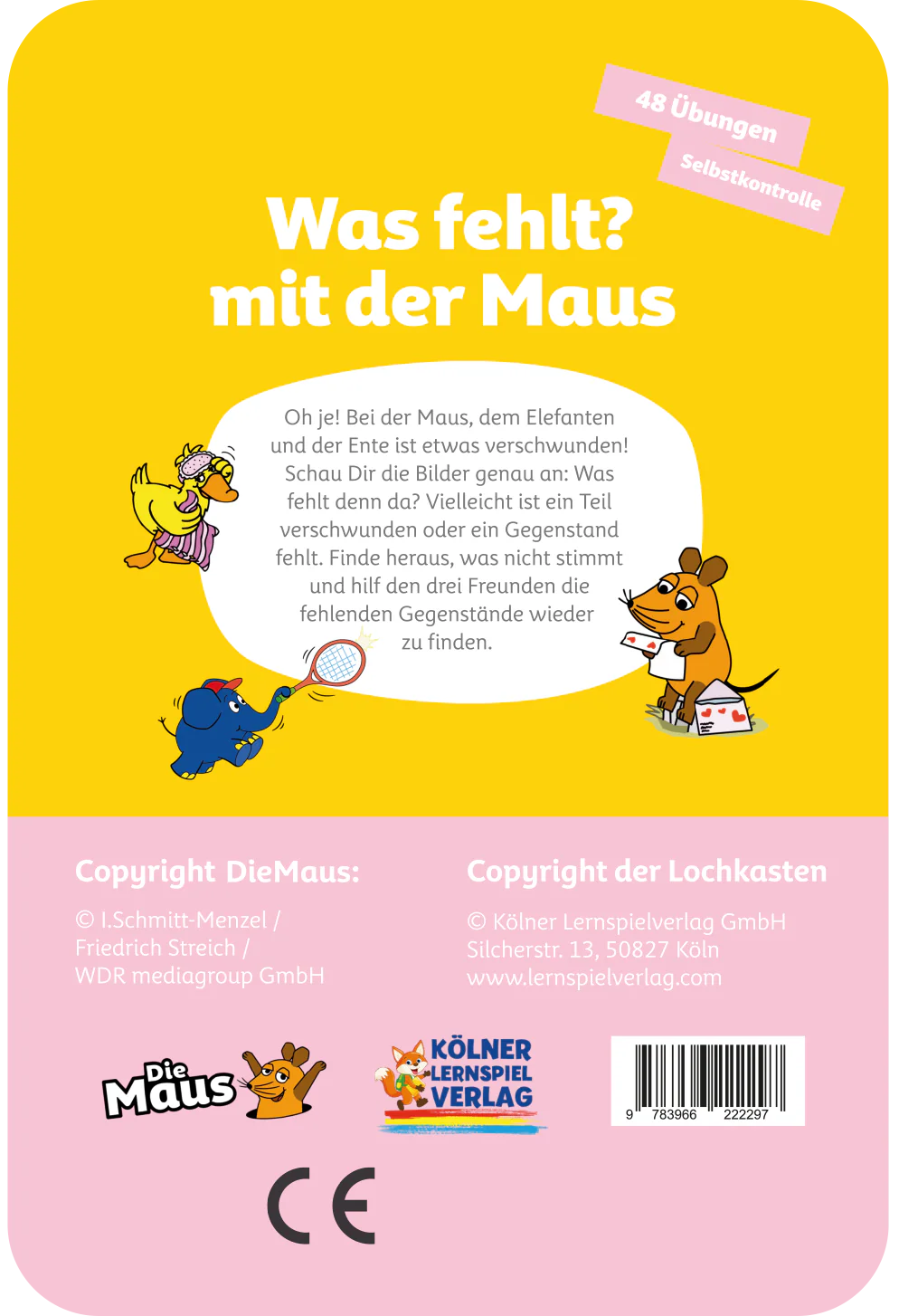 Was fehlt mit der Maus – Kartensatz zum Lochkasten (3-4 Jahre)