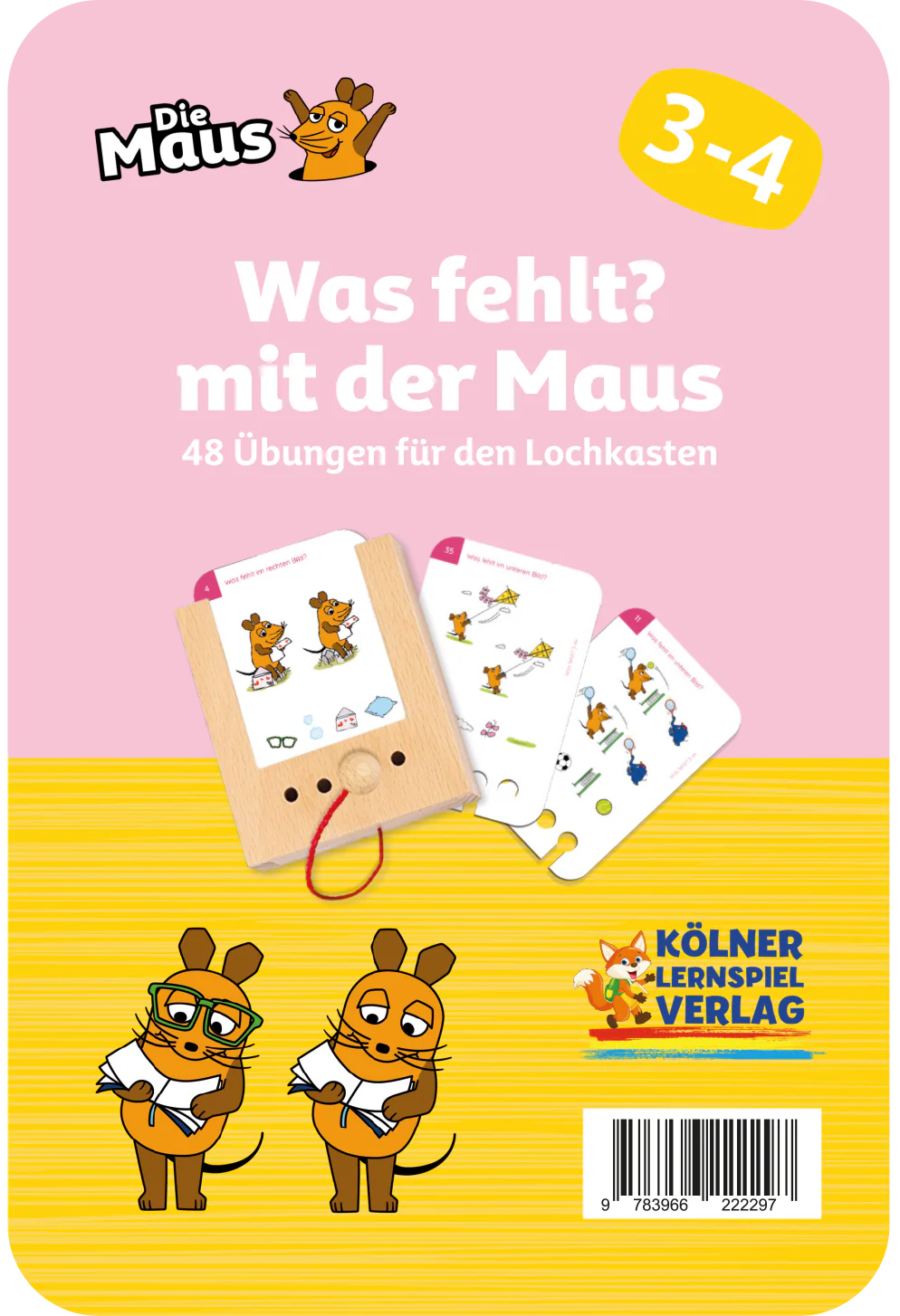 Was fehlt mit der Maus – Kartensatz zum Lochkasten (3-4 Jahre)
