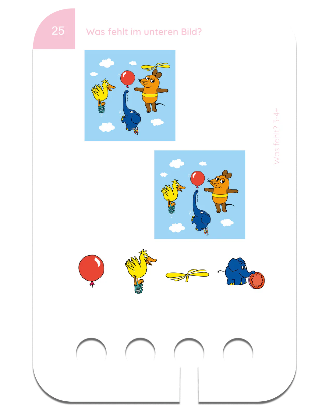 Was fehlt mit der Maus – Kartensatz zum Lochkasten (3-4 Jahre)