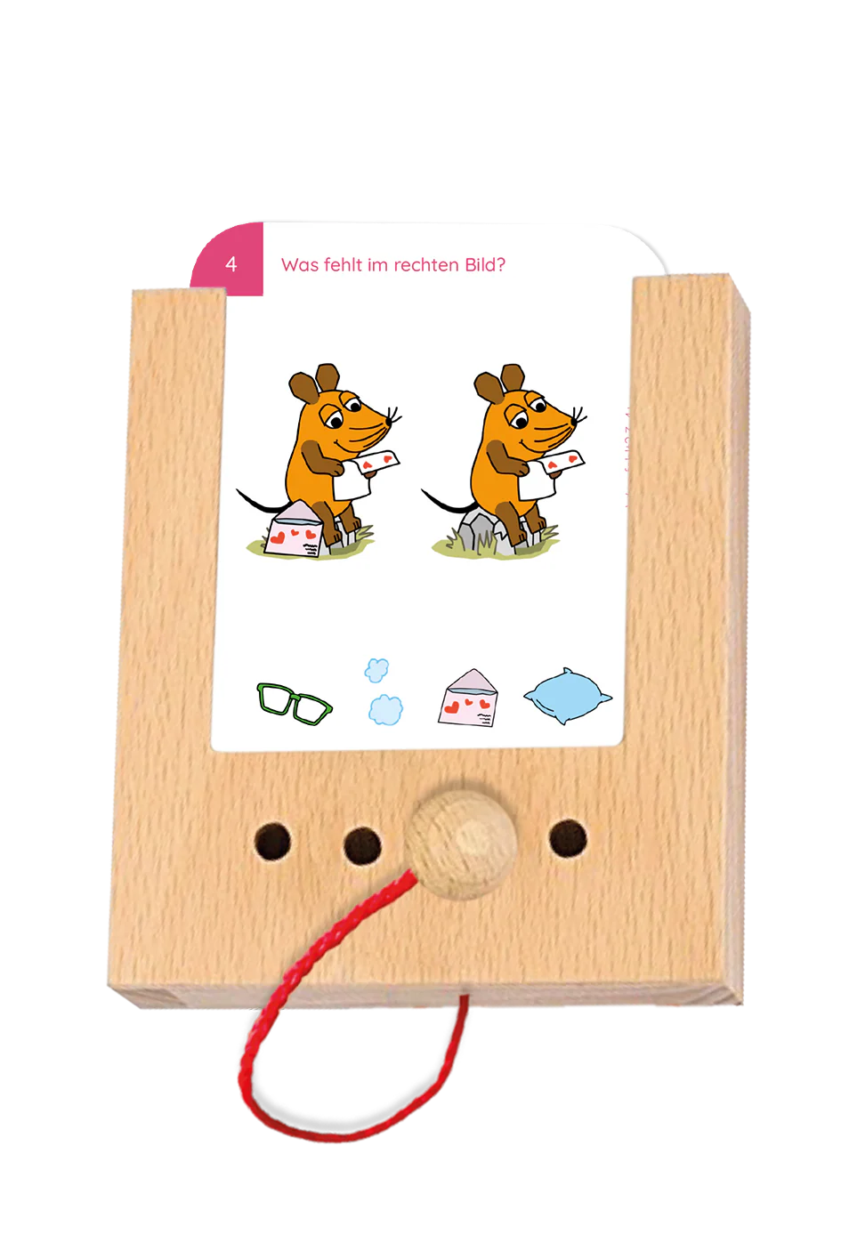 Was fehlt mit der Maus – Kartensatz zum Lochkasten (3-4 Jahre)