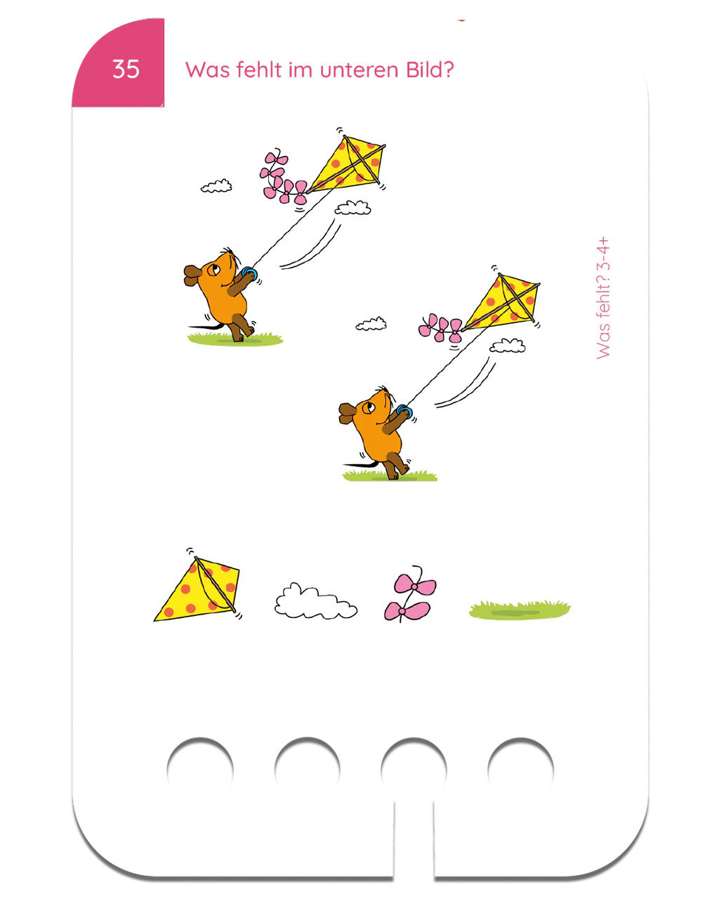 Was fehlt mit der Maus – Kartensatz zum Lochkasten (3-4 Jahre)