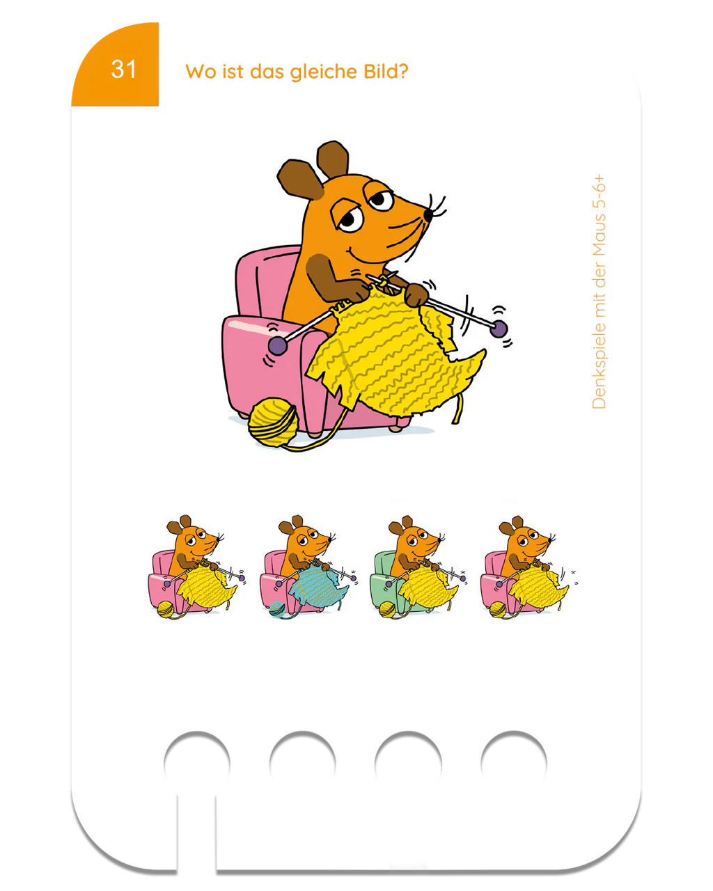 Denkspiele mit der Maus – Kartensatz zum Lochkasten (5-6 Jahre)