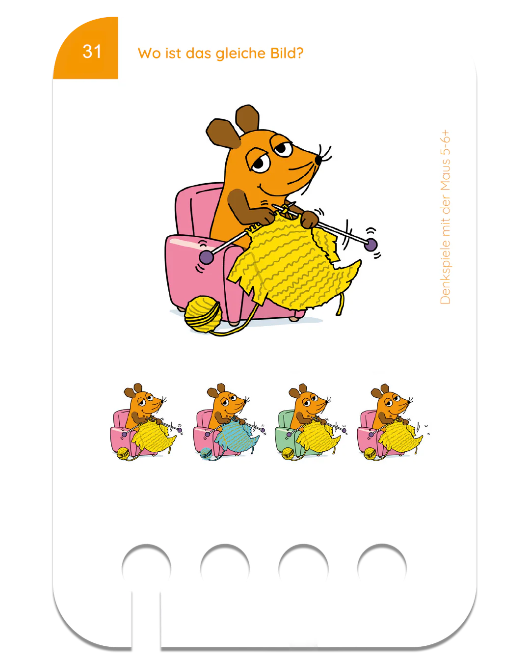 Denkspiele mit der Maus – Kartensatz zum Lochkasten (5-6 Jahre)