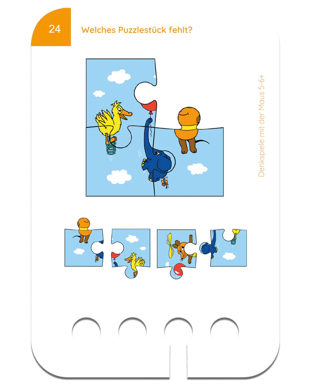 Denkspiele mit der Maus – Kartensatz zum Lochkasten (5-6 Jahre)