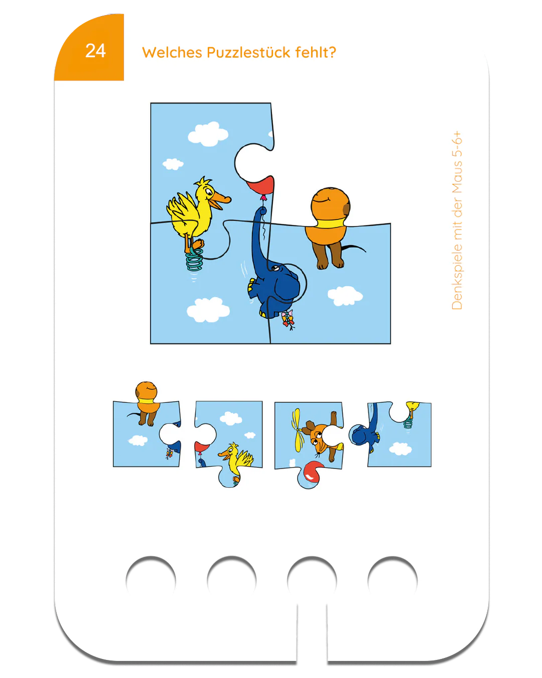 Denkspiele mit der Maus – Kartensatz zum Lochkasten (5-6 Jahre)