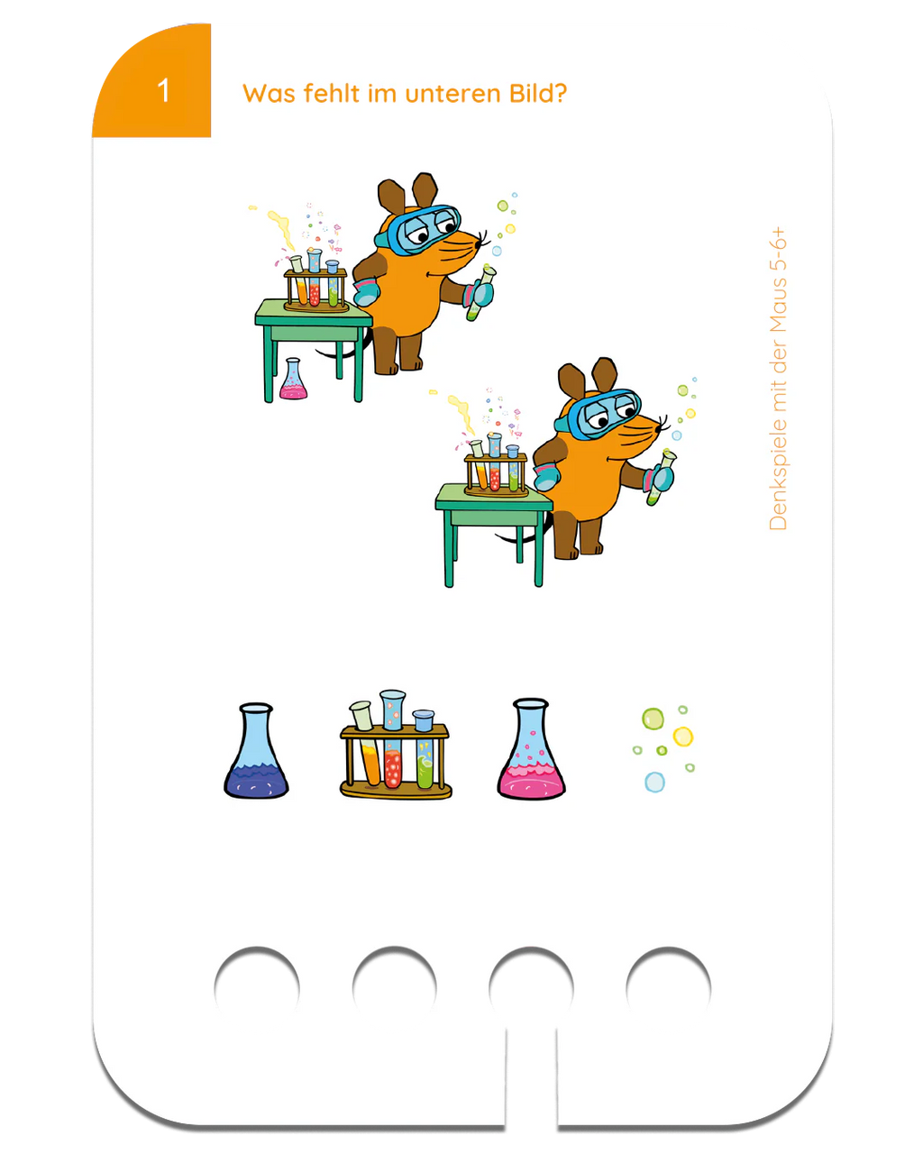 Denkspiele mit der Maus – Kartensatz zum Lochkasten (5-6 Jahre)