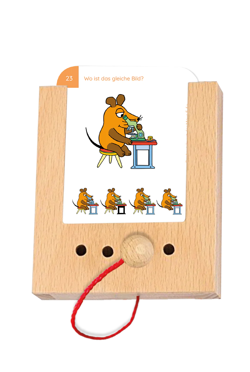 Denkspiele mit der Maus – Kartensatz zum Lochkasten (5-6 Jahre)