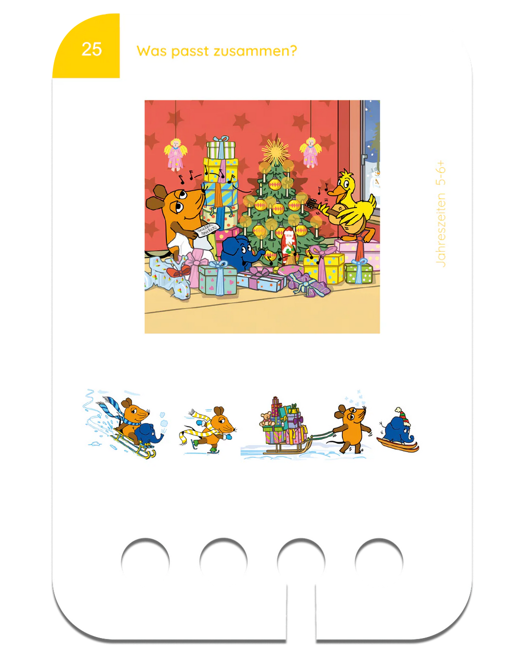 Jahreszeiten mit der Maus – Kartensatz zum Lochkasten (5-6 Jahre)