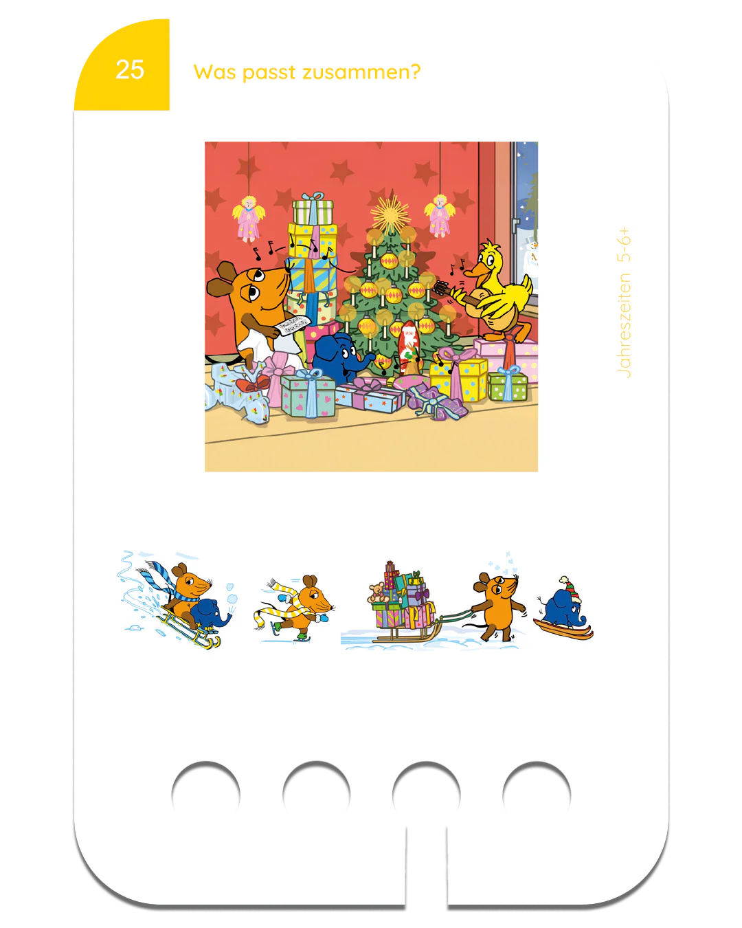 Jahreszeiten mit der Maus – Kartensatz zum Lochkasten (5-6 Jahre)