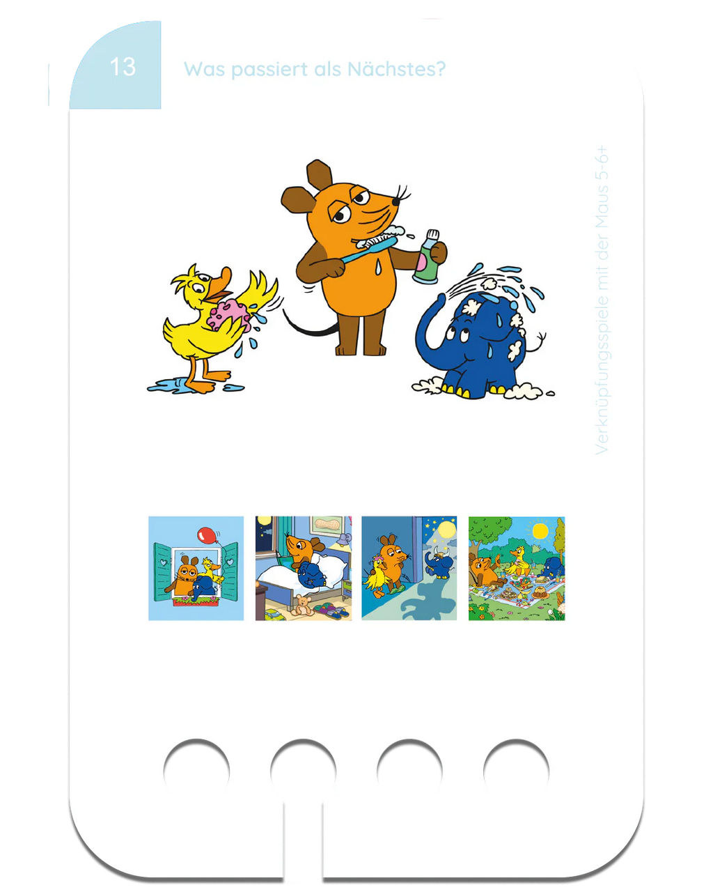 Verknüpfungsspiele mit der Maus – Kartensatz zum Lochkasten (5-6 Jahre)