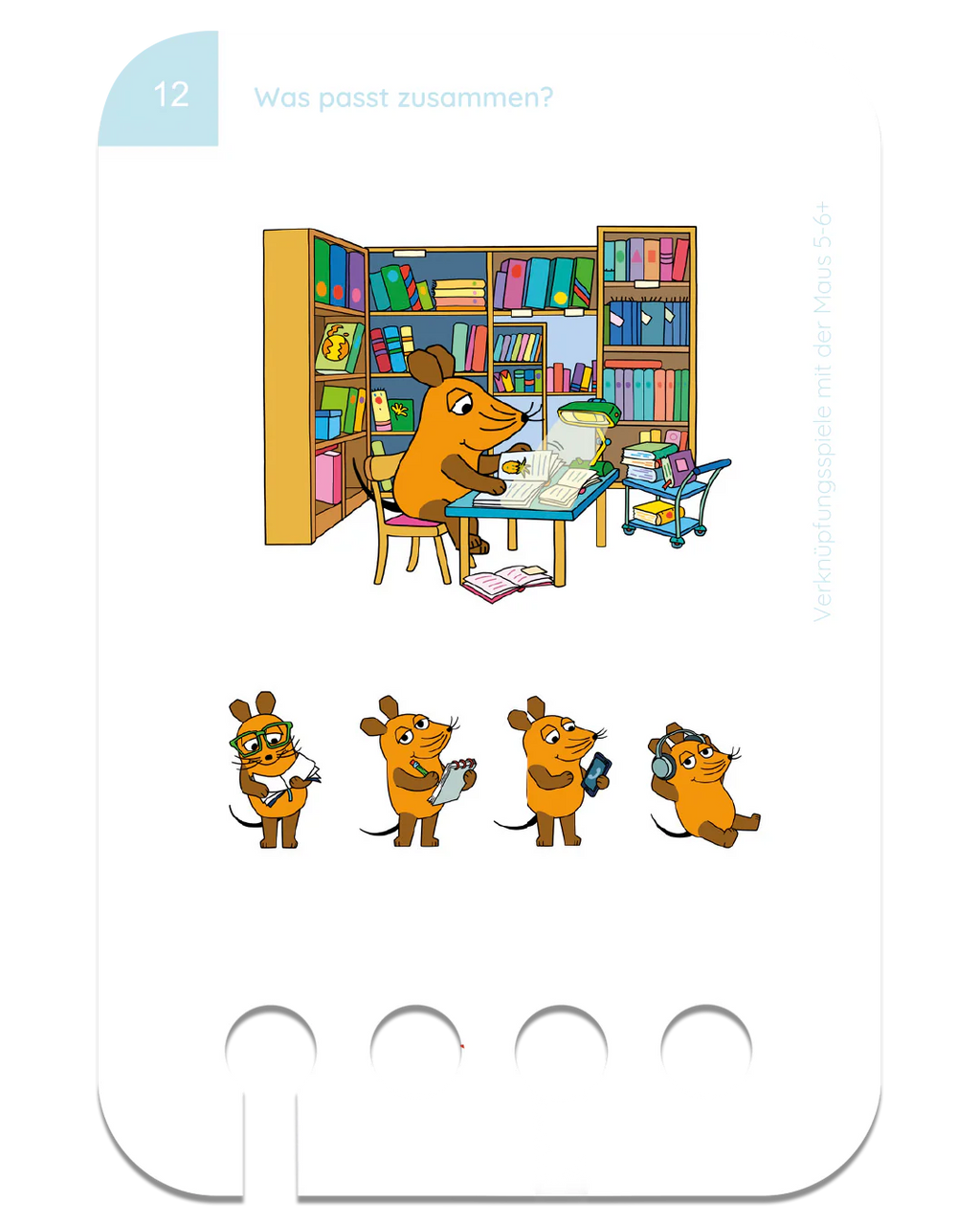 Verknüpfungsspiele mit der Maus – Kartensatz zum Lochkasten (5-6 Jahre)