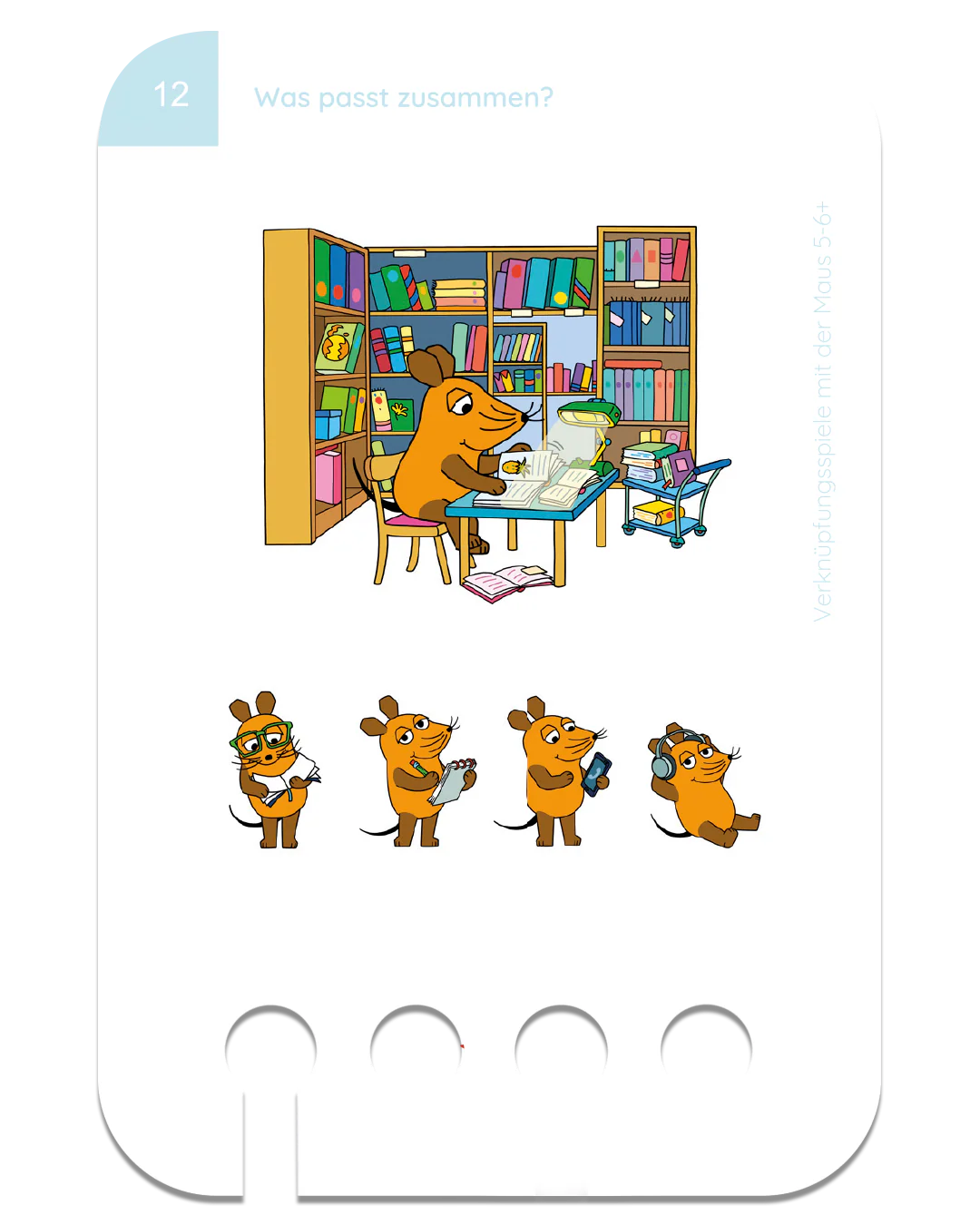 Verknüpfungsspiele mit der Maus – Kartensatz zum Lochkasten (5-6 Jahre)