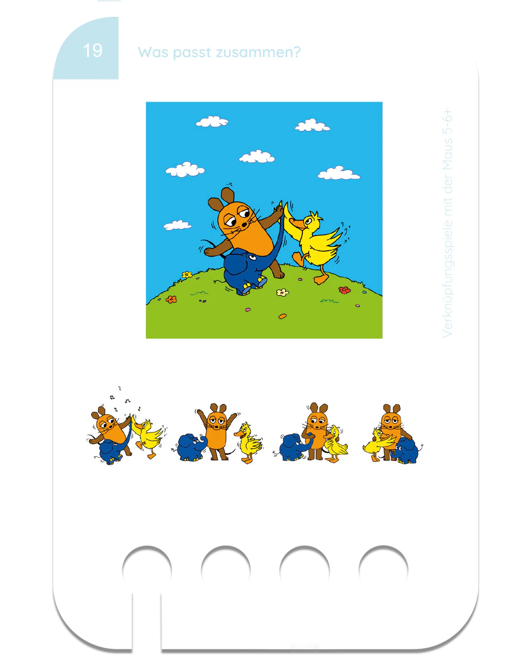 Verknüpfungsspiele mit der Maus – Kartensatz zum Lochkasten (5-6 Jahre)