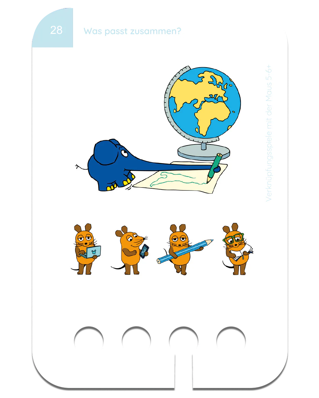 Verknüpfungsspiele mit der Maus – Kartensatz zum Lochkasten (5-6 Jahre)