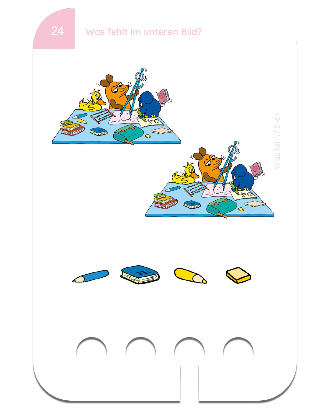 Was fehlt mit der Maus – Kartensatz zum Lochkasten (5-6 Jahre)