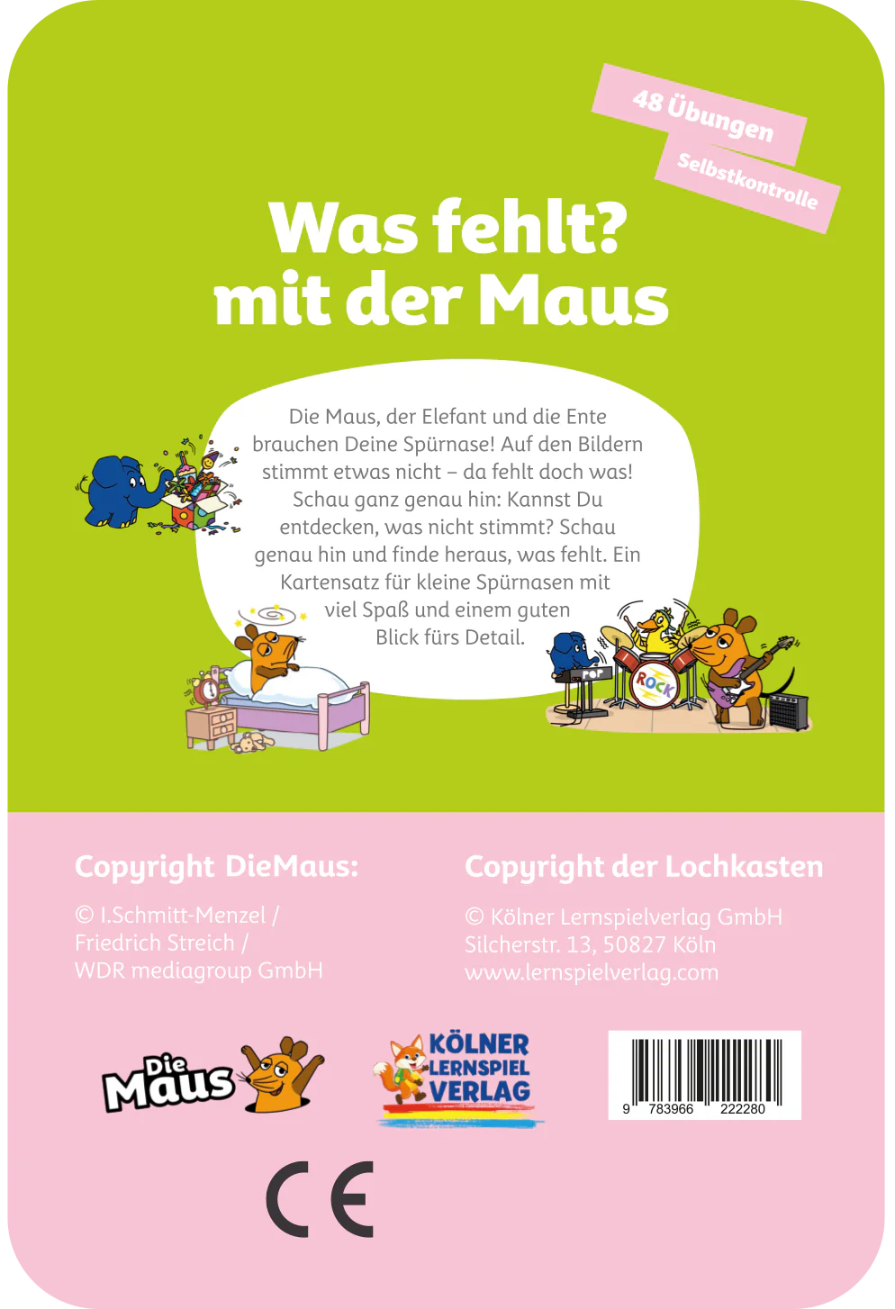 Was fehlt mit der Maus – Kartensatz zum Lochkasten (5-6 Jahre)
