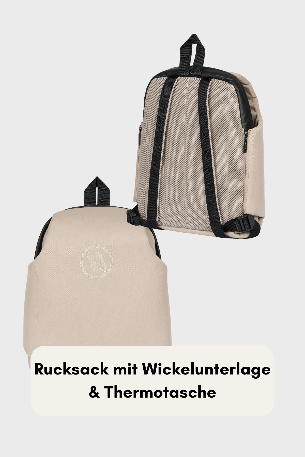 Avionaut Sirius Wickelrucksack mit Wickelunterlage in Beige passend zum Kinderwagen bei maibee in Berlin und Brandenburg